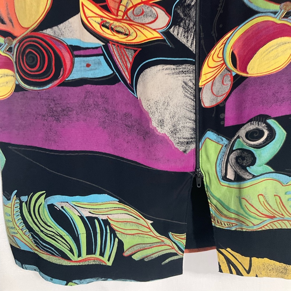 Vintage Platinum by Dorothy Schoelen Art Abstract Print Picasso Skirt - Picture 5 of 7
